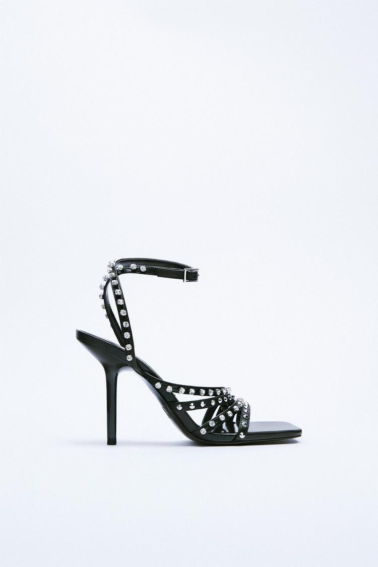 HIGH HEEL STUDDED SANDALS Black ZARA United States